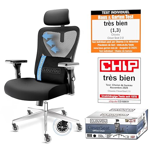 CleverSeat Chaise Ergonomique Maille Réglable